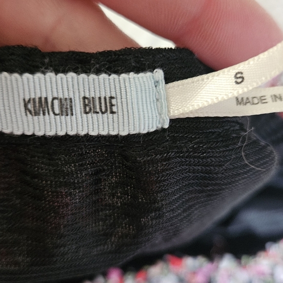 KIMCHI BLUE Ditsy Floral Strapless Sundress In Pink/red Multi. Size S - Picture 12 of 14